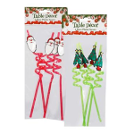 Christmas Straws, 4 Piece assorted